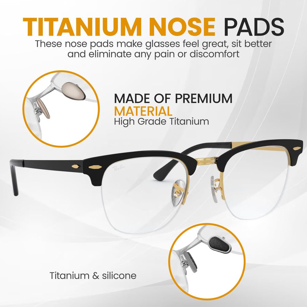 Two pairs of nose pads and screwdriver in package