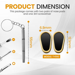 Metal color titanium nose pads for various glasses