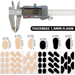 Half-moon nose pads 1mm thickness for glasses