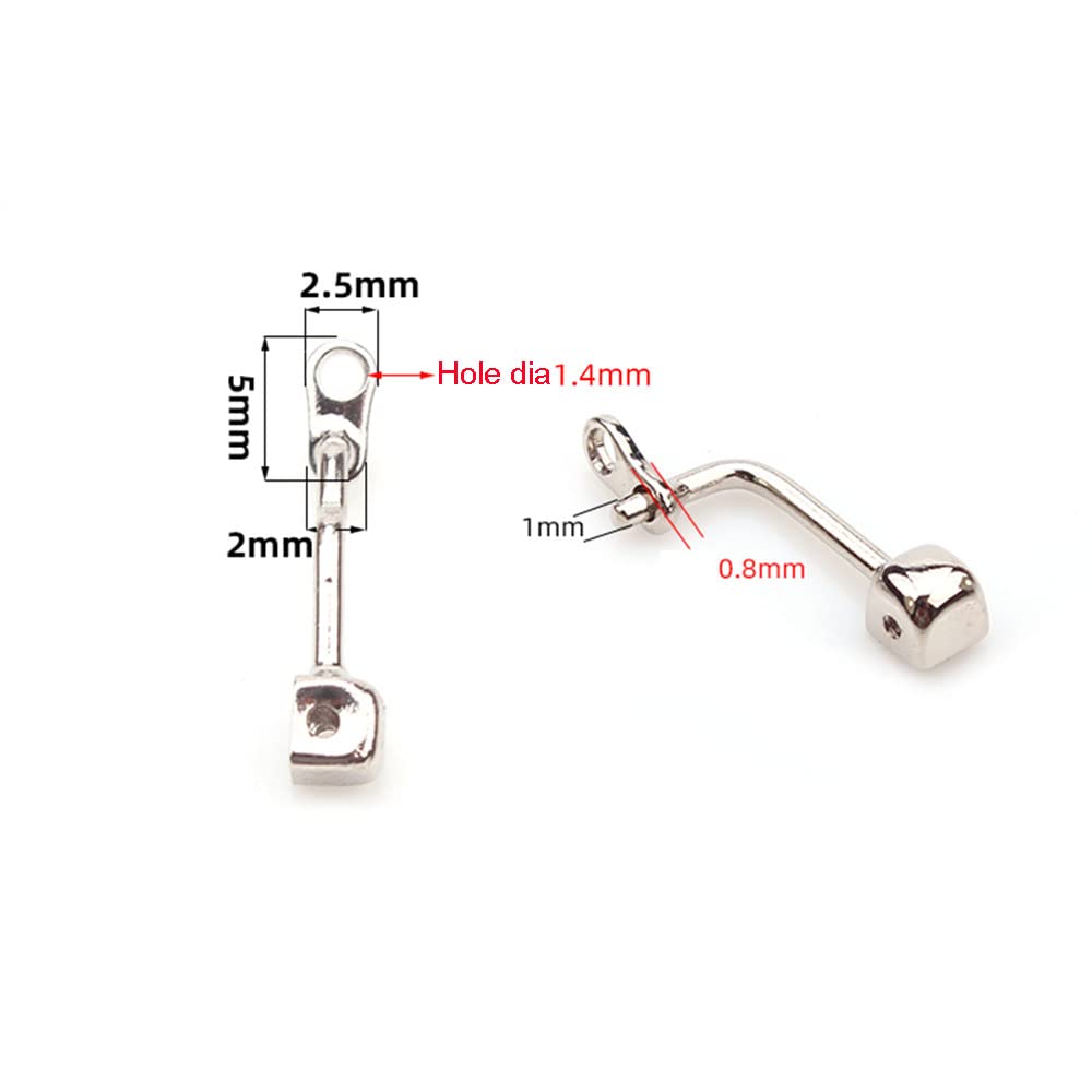 Rear angle view of nose pad holder in stainless steel