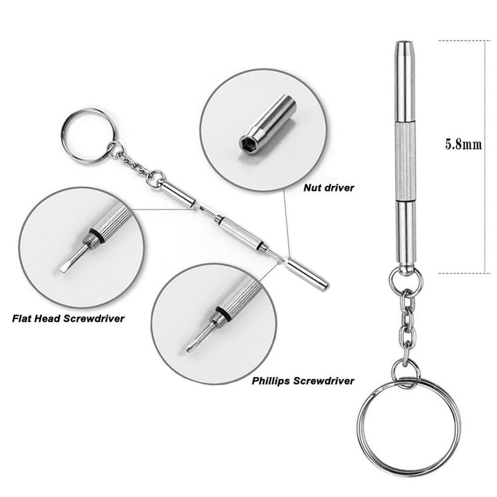 Nose pads package includes 4 pairs and screwdriver