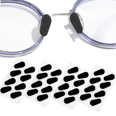 16 pairs of self-stick foam nose pads for eyeglasses in black