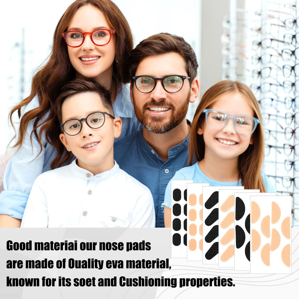 Strip-shaped foam eyeglass nose pads 9x6x1.6 mm