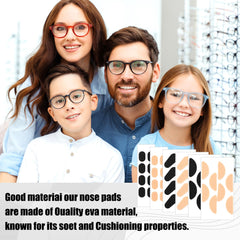 Strip-shaped foam eyeglass nose pads 9x6x1.6 mm