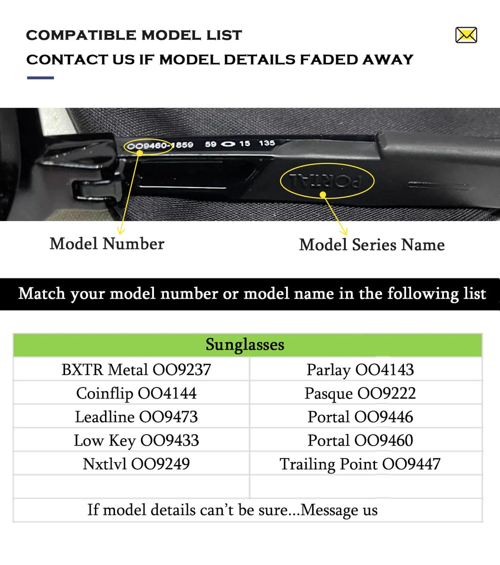 Thicker replacement nose pads for Oakley Trailing Point OO9447