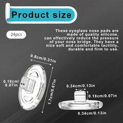 Anti-slip nose pads for glasses with push-in design