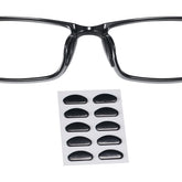 Ultra-thin 1.3mm black silicone eyeglass nose pads (1 of 7)