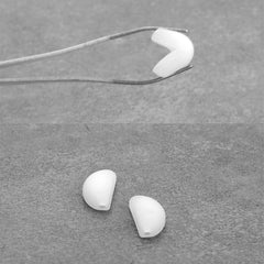 Glasses with silicone nose pads installed (white)