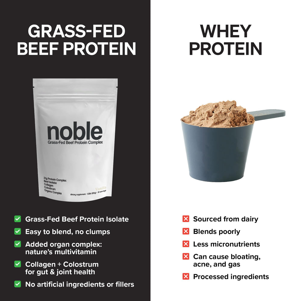 Nose-to-tail organ blend and colostrum in Noble beef protein powder