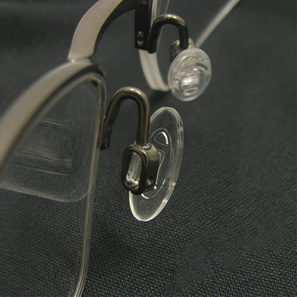 Clear oval silicone eyeglasses nose pads 15mm x 8mm
