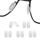 Soft silicone rectangular push-in eyeglass nose pad