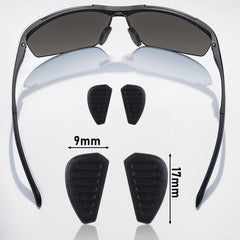 Close-up of silicone nose pads 9x17mm