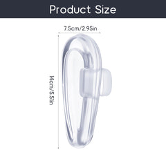 Transparent silicone nose pads installed on glasses for a non-slip fit