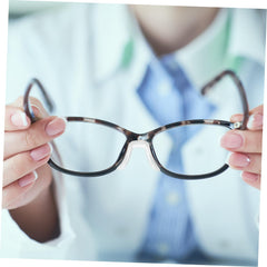 Non-slip silicone nose pad on eyeglass frame