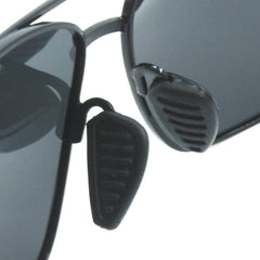 Anti-slip silicone nose pads on glasses