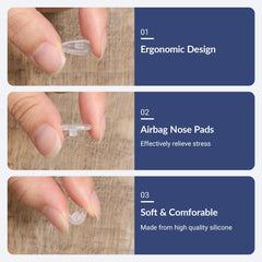 Nose pad packaging box with replacement pads