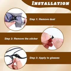 Thin 2 mm thick nose pads for lightweight comfort