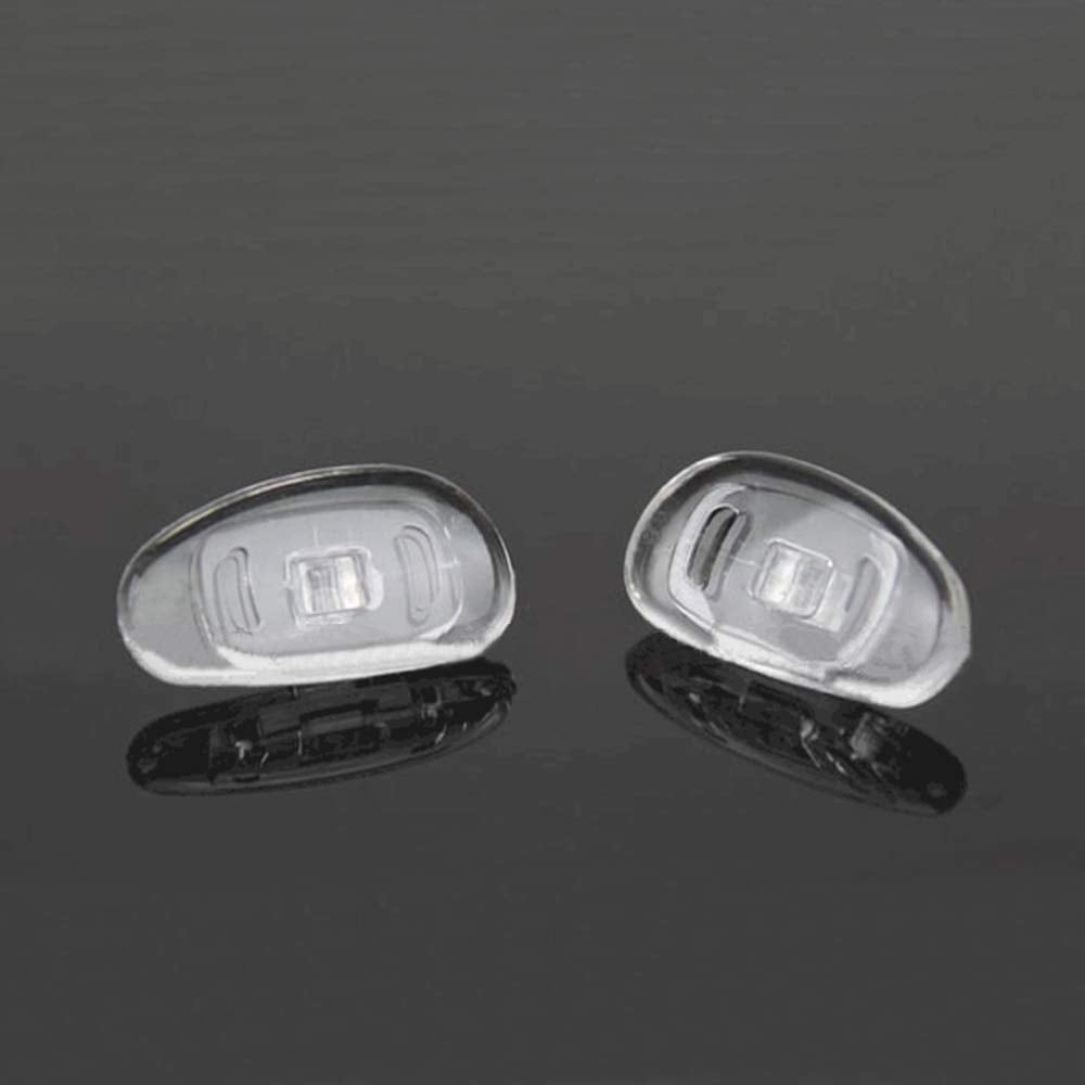 Soft silicone eyeglass nose pads stacked for replacement