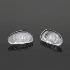 Soft silicone eyeglass nose pads stacked for replacement