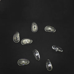 Product image showing 5 pairs of clear 15mm nose pads