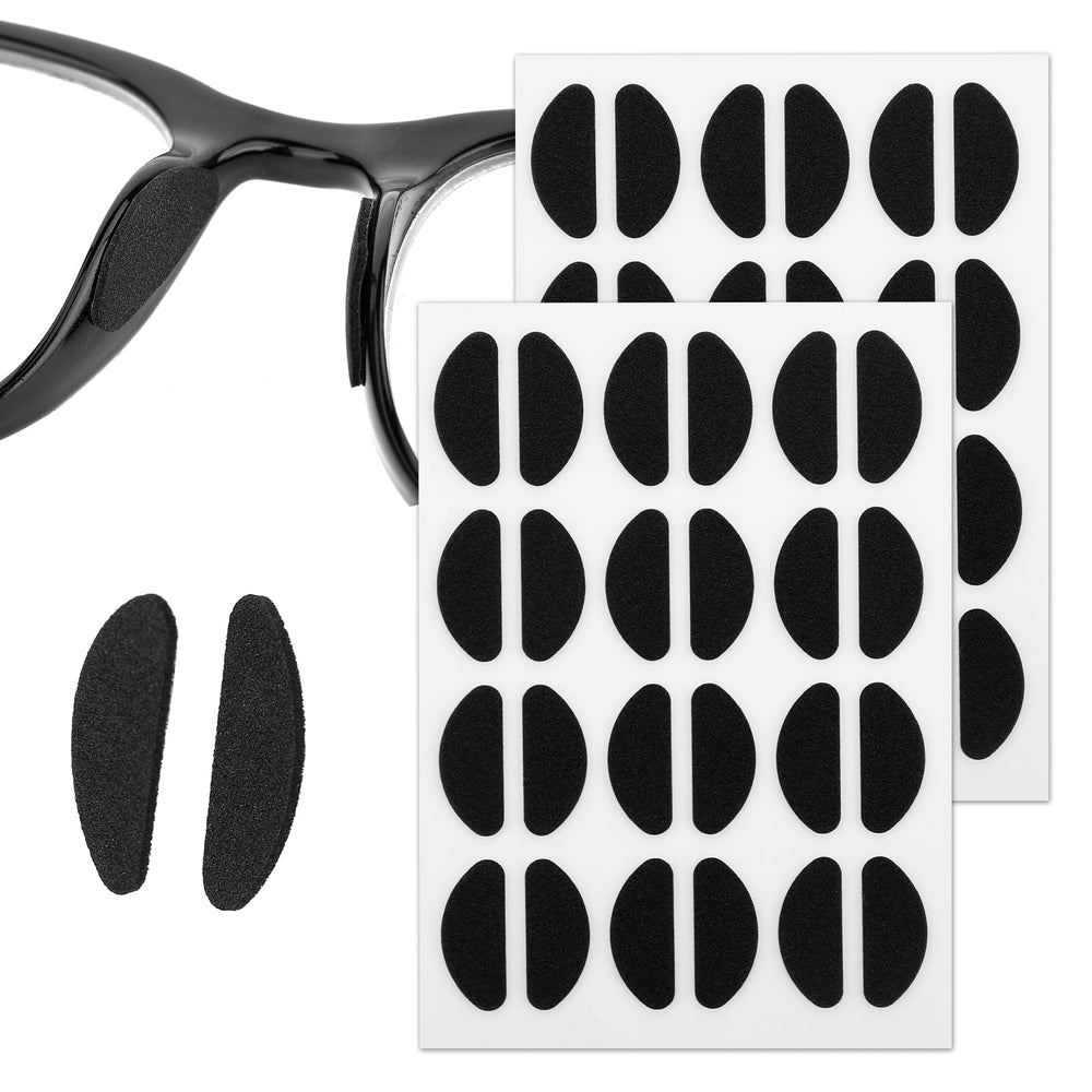 BeWudy 24 pairs black D-shaped eyeglass nose pads packaging
