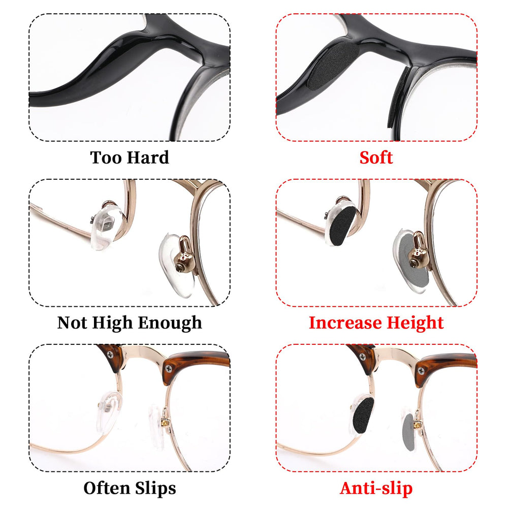 Nose pads compatible with metal frames