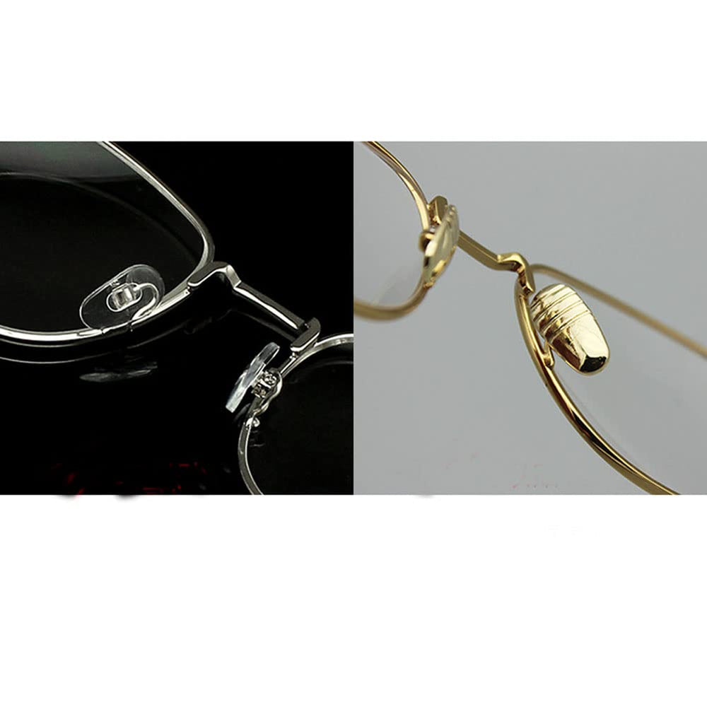 Close-up of EVA foam nose pads on glasses