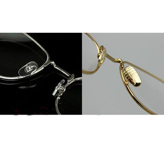 Close-up of EVA foam nose pads on glasses