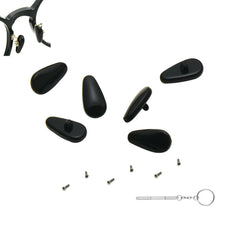 Black screw-in eyeglass nose pads