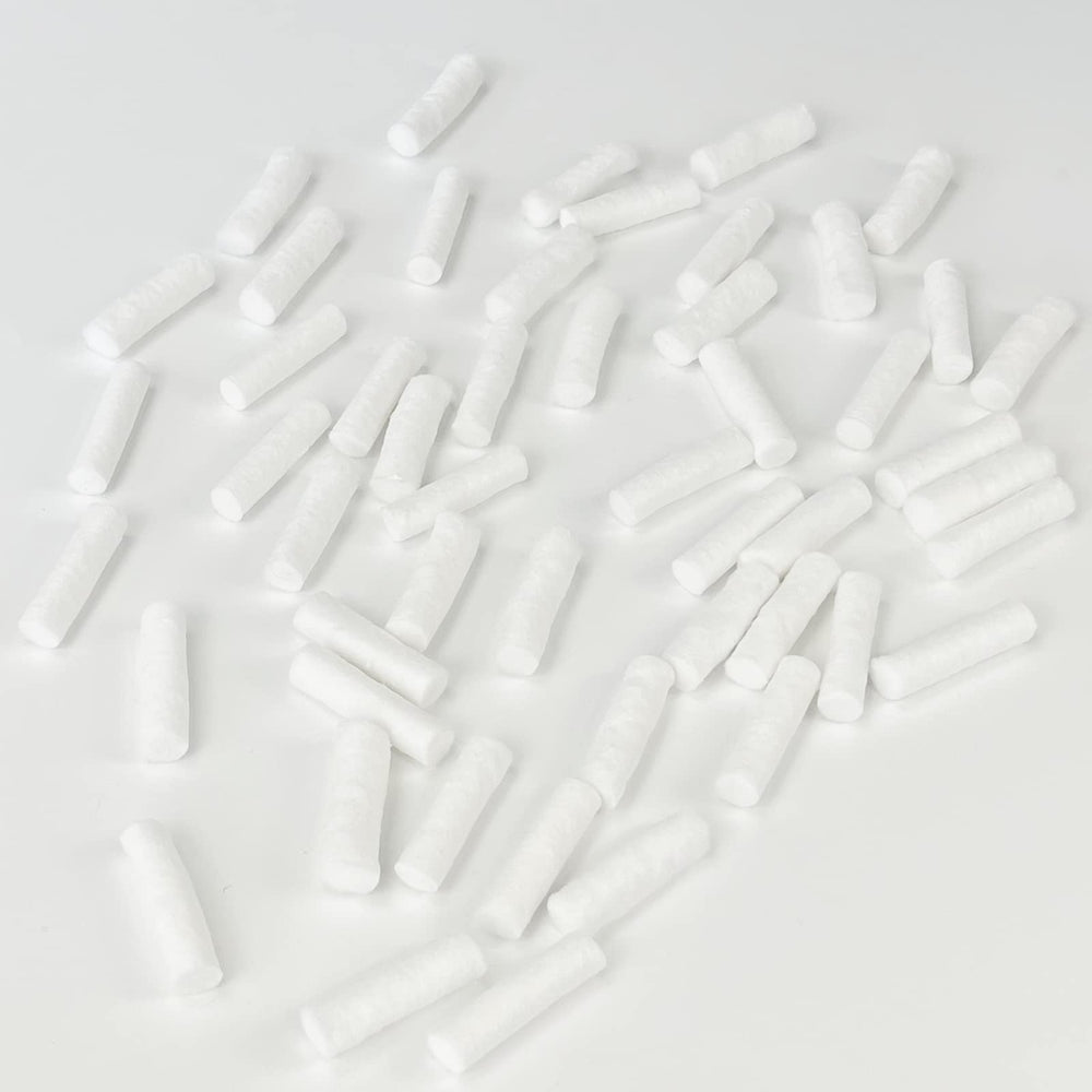 Nosebleed plugs 50-count cotton nose bleed stopper rolls front view