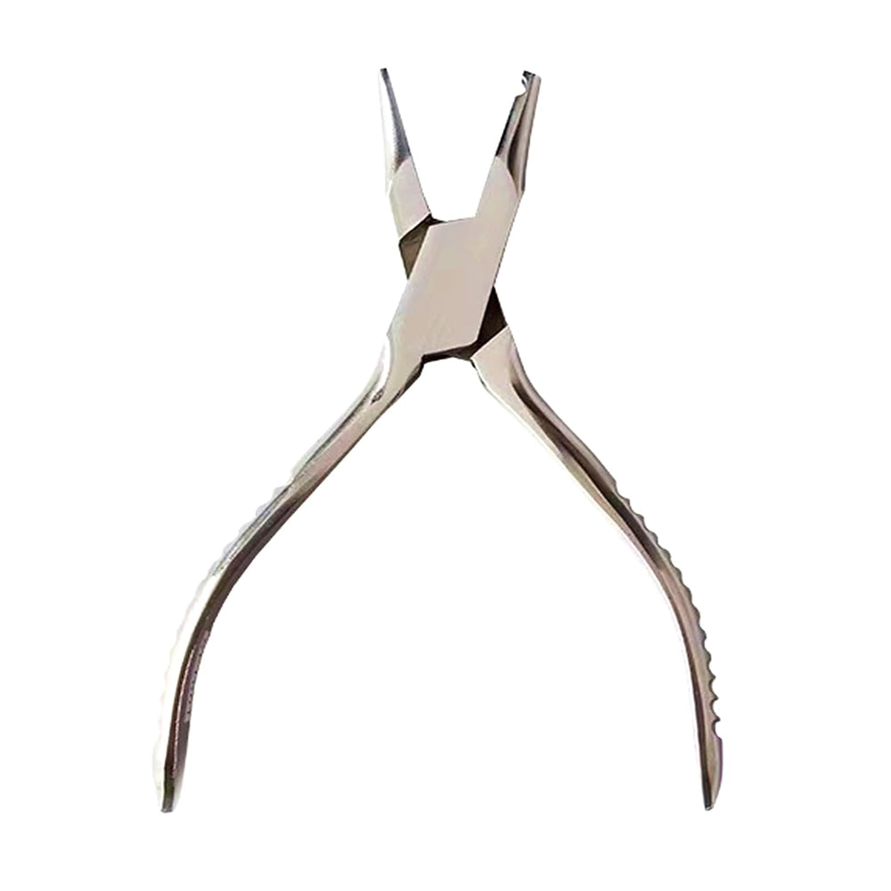 Notches on nose pad pliers for proper adjustment of the nose holder