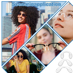 Nose pads for glasses providing grip and reduced slipping