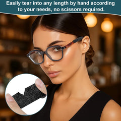 Wrapped temple tip on eyeglasses