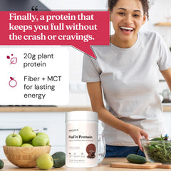 Nourished Natural Health FloFit gluten-free label on container communicates clean ingredients