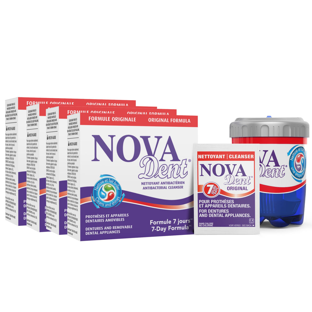 Novadent Dentures Cleaner sachets – 52 sachets for a 1 year supply