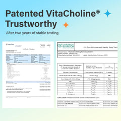Liquid-filled choline capsules inside bottle
