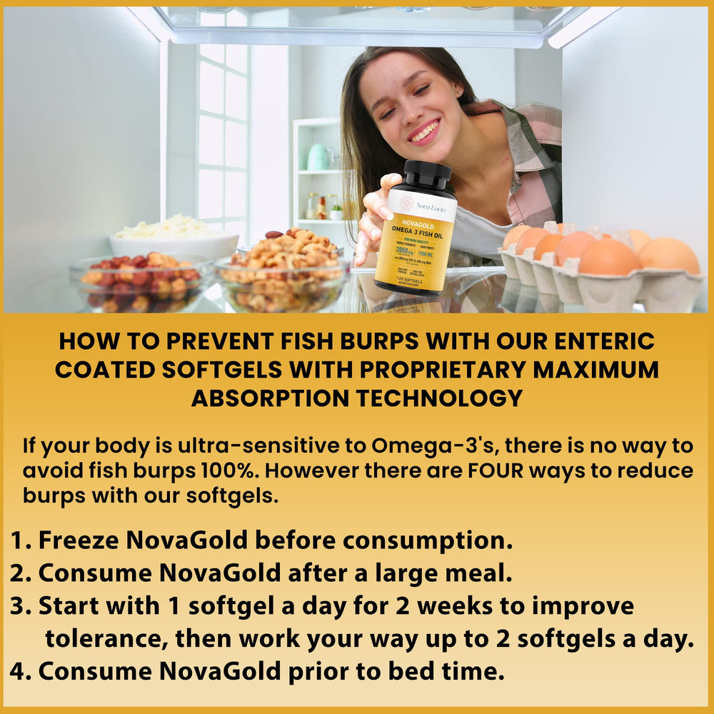 EPA and DHA amounts on NovaGold Omega-3 label