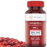 NovaKrill Krill Oil softgels bottle with 60 capsules