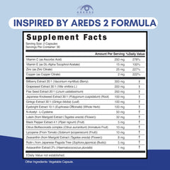 NOVEHA AREDS 2 vision support ingredients layout