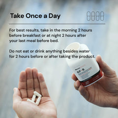GF-9 packaging next to a person sleeping for sleep support