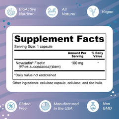 Novusetin fisetin extract sourced from Japanese fruit wax tree