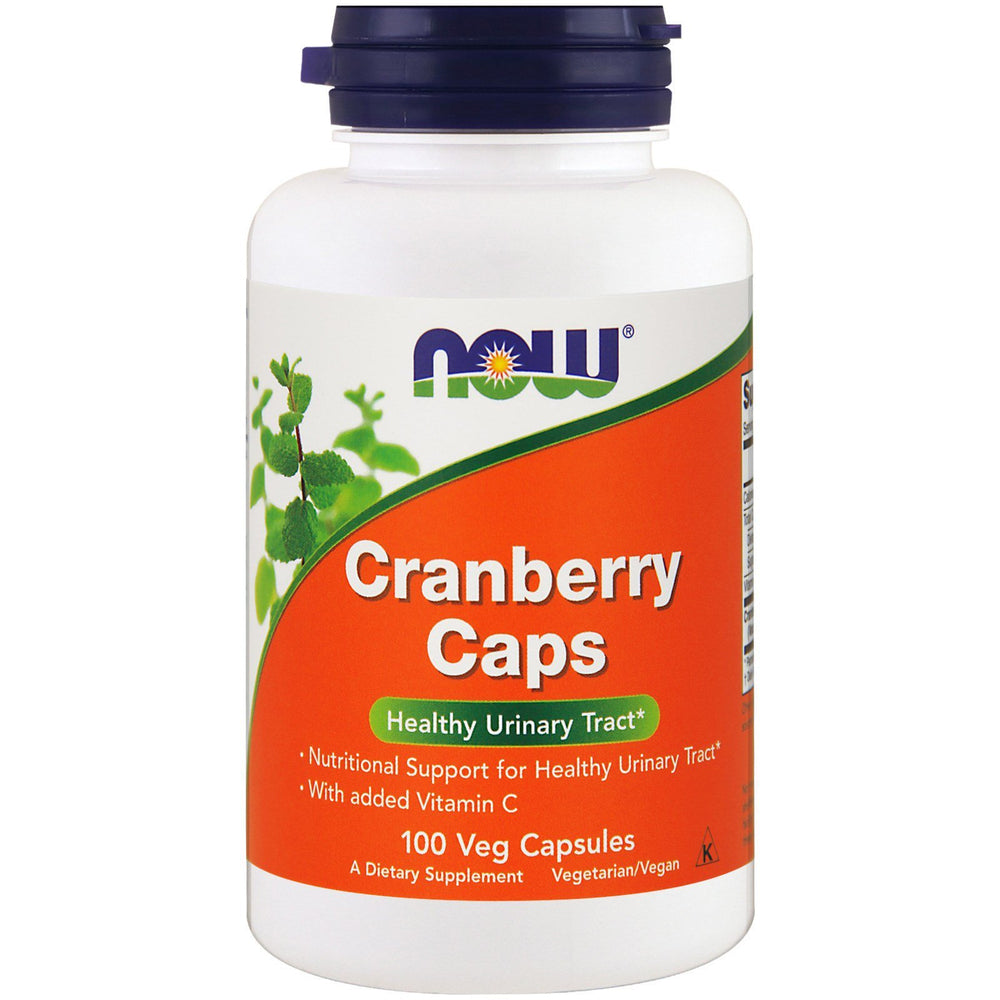 NOW Cranberry Concentrate two-pack front view with 100 vegan capsules per bottle