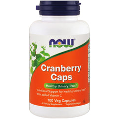 NOW Cranberry Concentrate two-pack front view with 100 vegan capsules per bottle