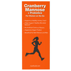 Close-up of NOW Cranberry Mannose + Probiotics capsules