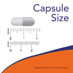 Serving size panel indicating 2 capsules per serving