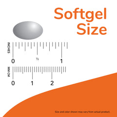 Supplement facts panel indicating 10,000 mg per softgel