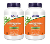 NOW Foods Ashwagandha Extract 450 mg vegan capsules bottle front