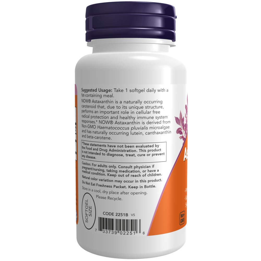 Astaxanthin 10mg softgel label