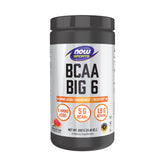 NOW Foods BCAA Big 6 Water watermelon 600 g jar – front view