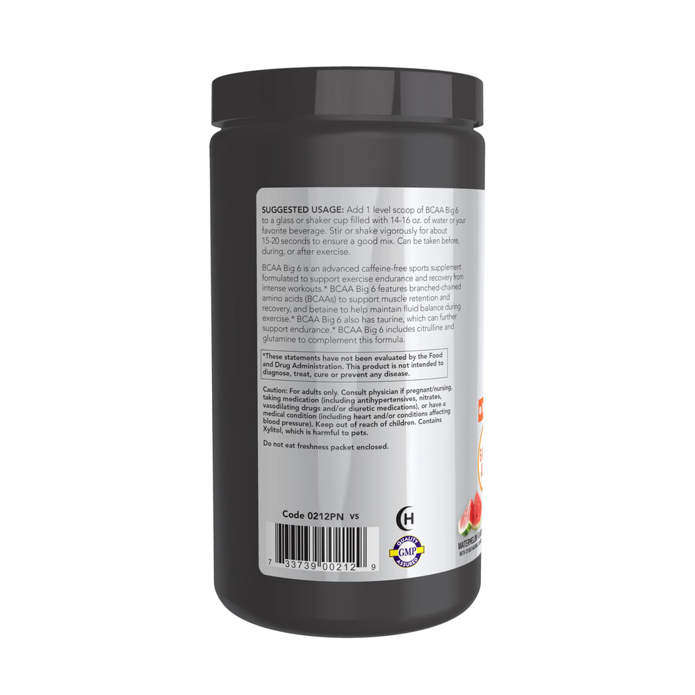 BCAA Big 6 Watermelon 600 g label artwork